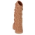 Телесная насадка с венками и открытой головкой Nude Sleeve L - 14 см. - KOKOS - во Владимире купить с доставкой