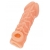 Телесная закрытая насадка с венками Cock Sleeve Size M - 15,6 см. - KOKOS - во Владимире купить с доставкой