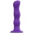 Фиолетовая насадка Strap-On-Me Dildo Geisha Balls size XL - Strap-on-me - купить с доставкой во Владимире