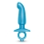 Голубая анальная пробка для массажа простаты Hither Silicone Prostate Plug - 14,3 см. - b-Vibe - во Владимире купить с доставкой