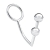 Кольцо на пенис с анальным стимулятором Two Bead Stainless Steel Anal Hook   Cock Ring - BlueLine - во Владимире купить с доставкой