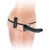 Черный страпон с вагинальной пробкой Deluxe Vibrating Penetrix Strap-On - 19 см. - Pipedream - купить с доставкой во Владимире
