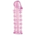 Гелевая розовая насадка на фаллос с шипами - 12 см. - Toyfa Basic - во Владимире купить с доставкой