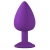 Большая фиолетовая анальная пробка Emotions Cutie Large с голубым кристаллом - 10 см. - Lola Games - купить с доставкой во Владимире