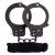 Чёрные наручники из листового металла в комплекте с веревкой BONDX METAL CUFFS LOVE ROPE SET - Dream Toys - купить с доставкой во Владимире