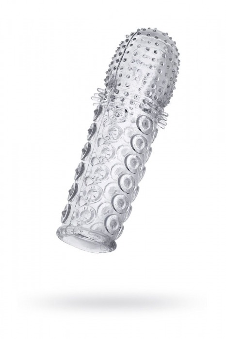 Прозрачная закрытая гелевая насадка - 13,5 см. - Toyfa Basic - во Владимире купить с доставкой