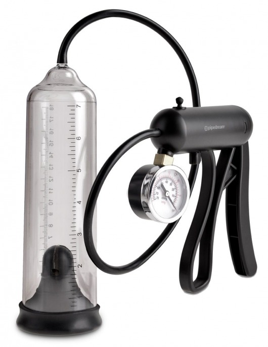 Вакуумная мужская помпа с датчиком давления Pro-Gauge Power Pump - Pipedream - во Владимире купить с доставкой