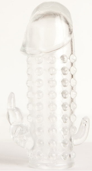 Гелевая прозрачная насадка с 2 отростками - 13 см. - Toyfa Basic - во Владимире купить с доставкой Гелевая прозрачная насадка с 2 отростками - 13 см. - Toyfa Basic - во Владимире купить с доставкой