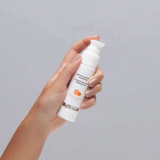 Универсальный массажный гель-смазка Allover Delicious Massage Gel с ароматом персика и аброкоса - 50 мл. - YESforLOV - купить с доставкой во Владимире