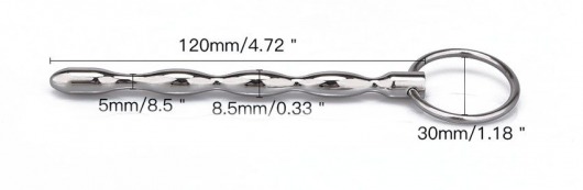 Металлический уретральный плаг с кольцом - Notabu - купить с доставкой во Владимире