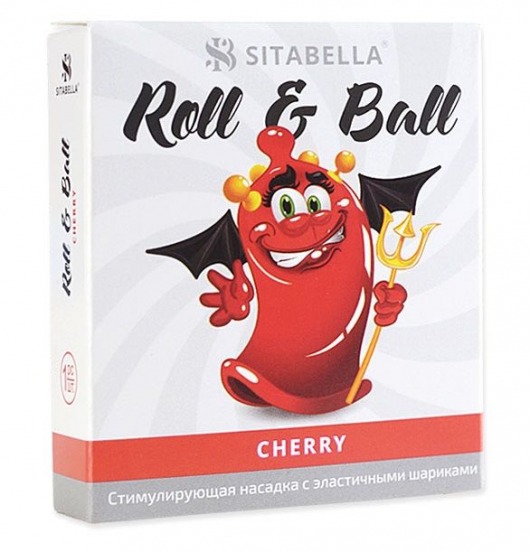 Стимулирующий презерватив-насадка Roll   Ball Cherry - Sitabella - купить с доставкой во Владимире