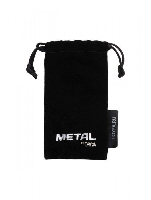 Серебристая коническая анальная пробка с красным кристаллом - 8 см. - ToyFa - купить с доставкой во Владимире