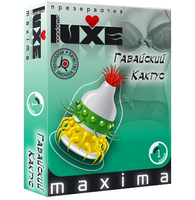 Презерватив LUXE Maxima  Гавайский Кактус  - 1 шт. - Luxe - купить с доставкой во Владимире