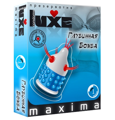 Презерватив LUXE Maxima  Глубинная бомба  - 1 шт. - Luxe - купить с доставкой во Владимире