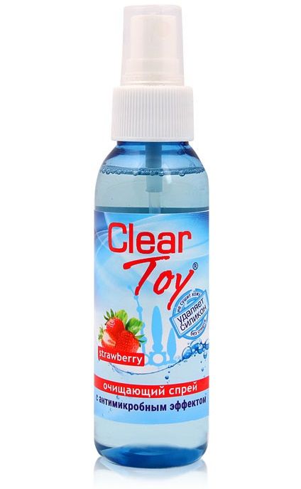 Очищающий спрей для игрушек CLEAR TOY Strawberry - 100 мл. - Биоритм - купить с доставкой во Владимире