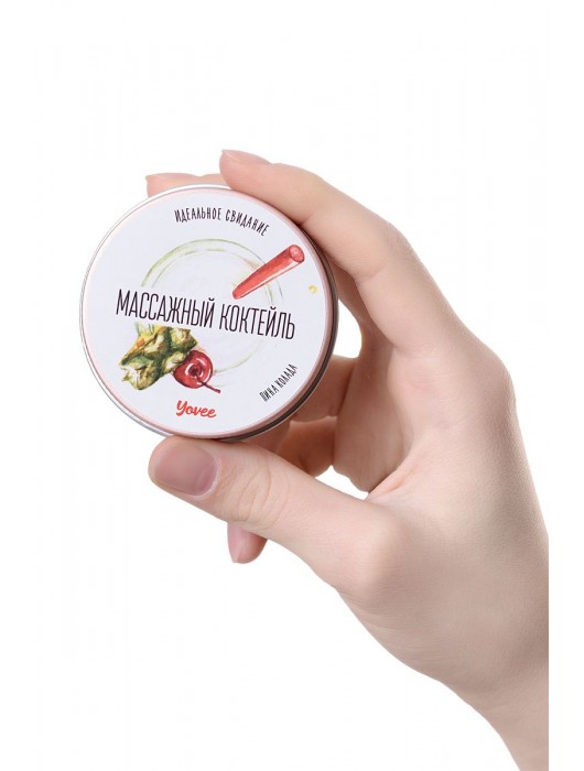 Массажная свеча «Массажный коктейль» с ароматом пина колады - 30 мл. - ToyFa - купить с доставкой во Владимире