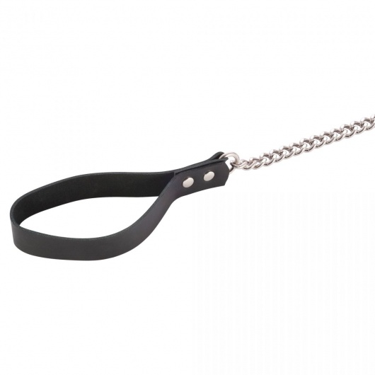 Черный поводок и чокер с кольцом Rada - Rebelts - купить с доставкой во Владимире