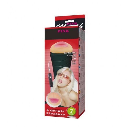 Мастурбатор-ротик в тубе с 7 уровнями вибрации и выносным пультом - Baile - во Владимире купить с доставкой