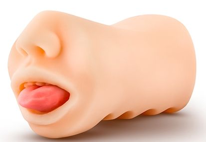 Телесный мастурбатор-ротик с язычком Oral Anne - Blush Novelties - во Владимире купить с доставкой