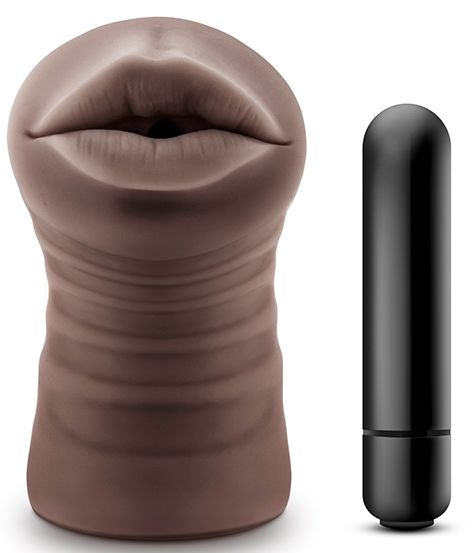 Коричневый мастурбатор-ротик Heather - Blush Novelties - во Владимире купить с доставкой
