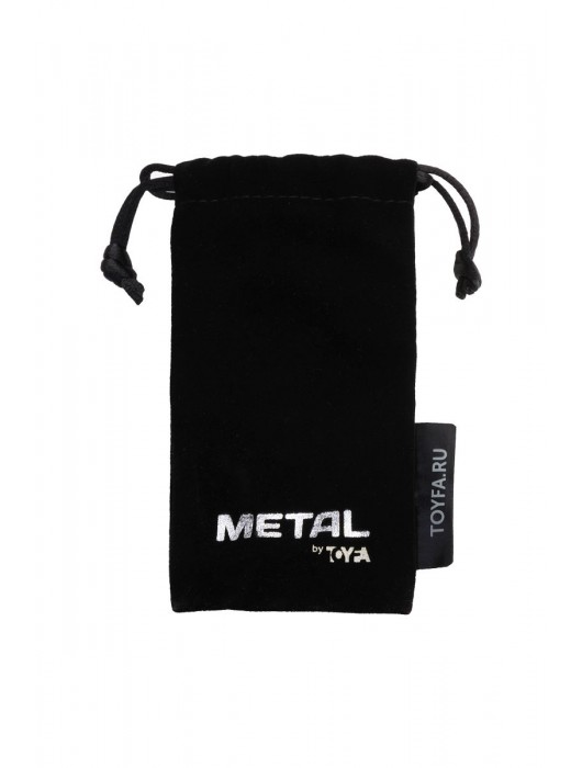 Серебристая конусовидная анальная пробка с фиолетовым кристаллом - 7 см. - ToyFa - купить с доставкой во Владимире