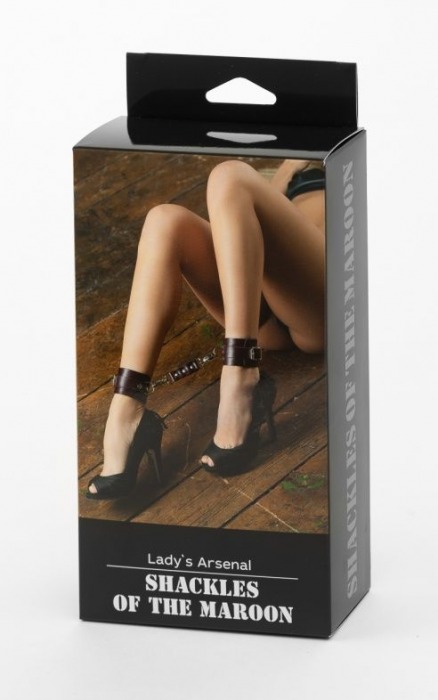 Бордовые оковы на ноги Ladys Arsenal - БДСМ Арсенал - купить с доставкой во Владимире