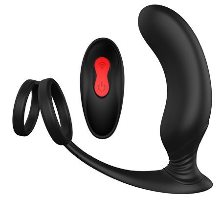Черный массажер простаты REMOTE P-PLEASER - Dream Toys - во Владимире купить с доставкой