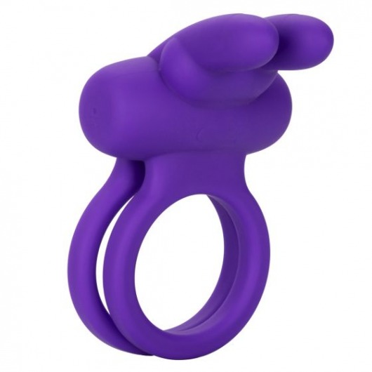 Фиолетовое двойное эрекционное кольцо Silicone Rechargeable Dual Rockin Rabbit - California Exotic Novelties - во Владимире купить с доставкой