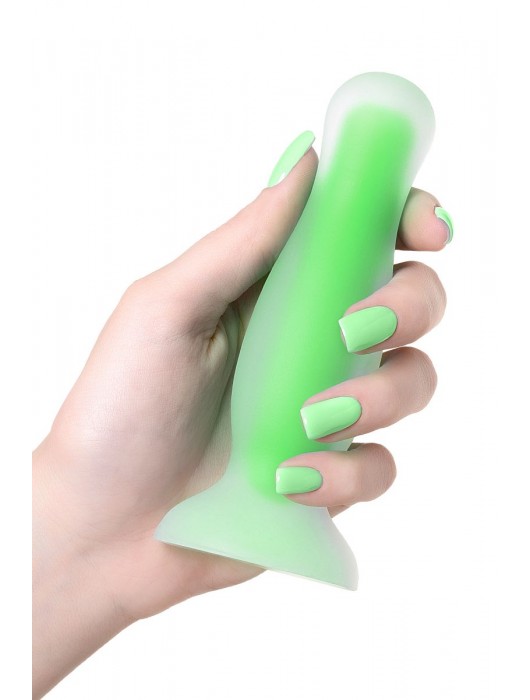 Зеленая, светящаяся в темноте анальная втулка Mortimer Glow - 12,5 см. - ToyFa