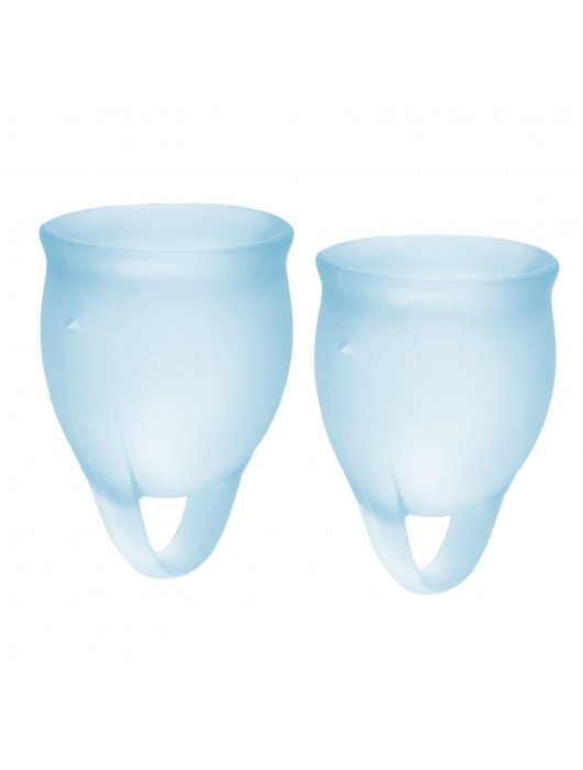 Набор голубых менструальных чаш Feel confident Menstrual Cup - Satisfyer - купить с доставкой во Владимире