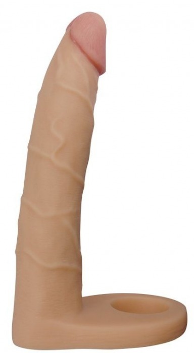 Телесная насадка-фаллоимитатор для двойного проникновения - 17 см. - Lovetoy - купить с доставкой во Владимире
