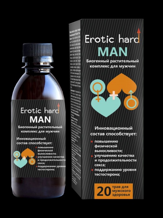 Мужской биогенный концентрат для усиления эрекции Erotic hard Man - 250 мл. - Erotic Hard - купить с доставкой во Владимире