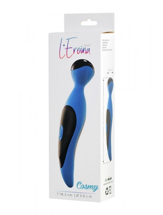 Голубой вибростимулятор COSMY - 18,3 см. - ToyFa