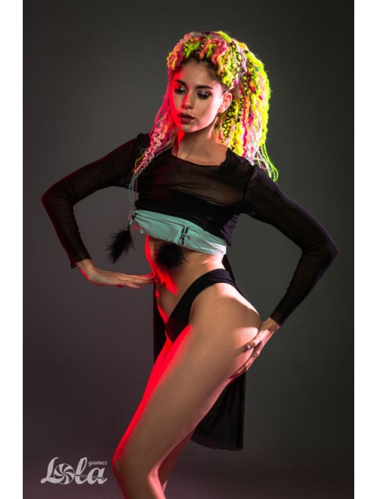 Зажимы на соски с черным пухом Euphoric - Lola Games - купить с доставкой во Владимире