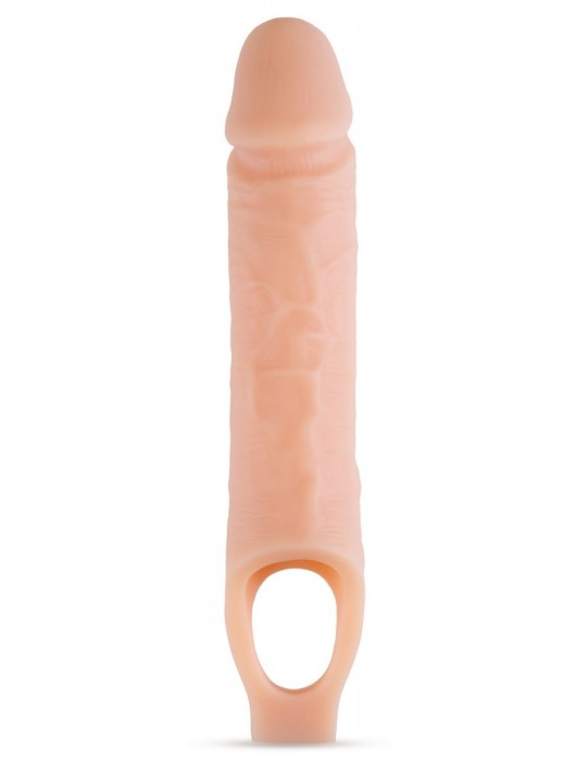 Телесный реалистичный фаллоудлинитель 10 Inch Silicone Cock Sheath Penis Extender - 25,4 см. - Blush Novelties - во Владимире купить с доставкой