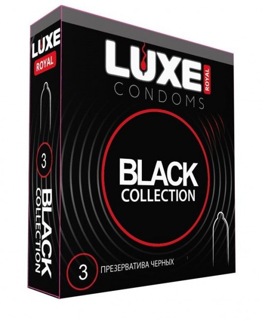 Черные презервативы LUXE Royal Black Collection - 3 шт. - Luxe - купить с доставкой во Владимире