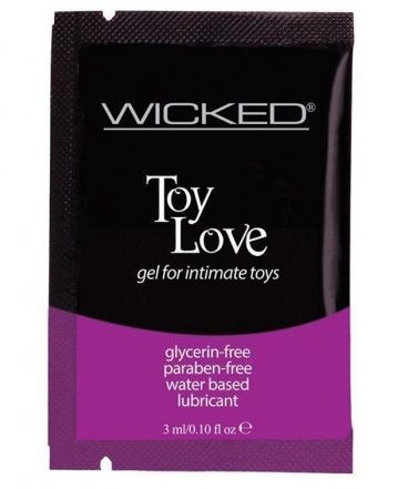 Лубрикант на водной основе для использования с игрушками WICKED Toy Love - 3 мл. - Wicked - купить с доставкой во Владимире