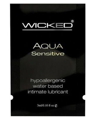 Мягкий лубрикант на водной основе WICKED AQUA Sensitive - 3 мл. - Wicked - купить с доставкой во Владимире