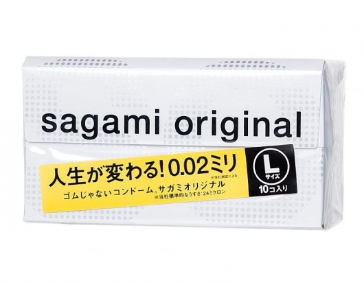 Презервативы Sagami Original 0.02 L-size увеличенного размера - 10 шт. - Sagami - купить с доставкой во Владимире