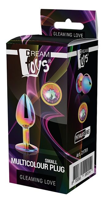 Голографическая анальная втулка с радужным кристаллом - 7,1 см. - Dream Toys - купить с доставкой во Владимире