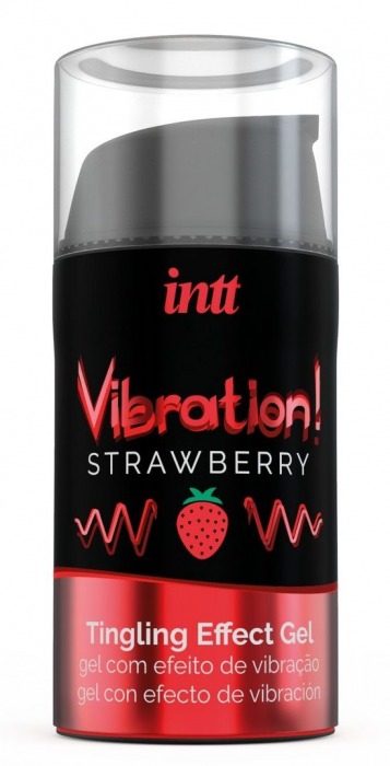 Жидкий интимный гель с эффектом вибрации Vibration! Strawberry - 15 мл. - INTT - купить с доставкой во Владимире