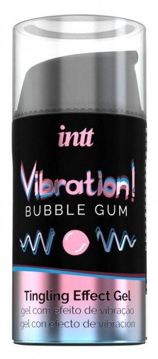 Жидкий интимный гель с эффектом вибрации Vibration! Bubble Gum - 15 мл. - INTT - купить с доставкой во Владимире