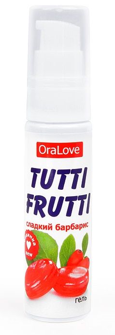 Гель-смазка Tutti-frutti со вкусом барбариса - 30 гр. - Биоритм - купить с доставкой во Владимире