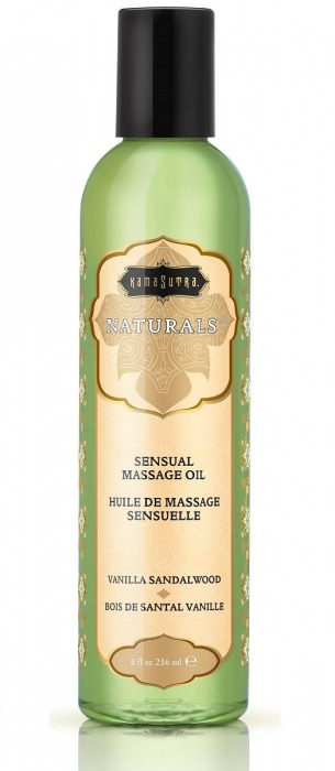 Массажное масло Naturals Vanilla Sandalwood с ароматом ванили и сандала - 236 мл. - Kama Sutra - купить с доставкой во Владимире