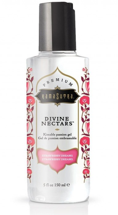 Гель-лубрикант на водной основе Divine Nectars Strawberry Dream с ароматом клубники - 150 мл. - Kama Sutra - купить с доставкой во Владимире