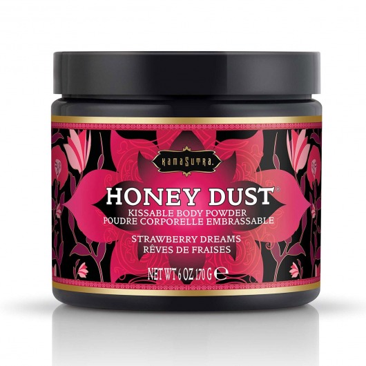 Пудра для тела Honey Dust Body Powder с ароматом клубники - 170 гр. - Kama Sutra - купить с доставкой во Владимире