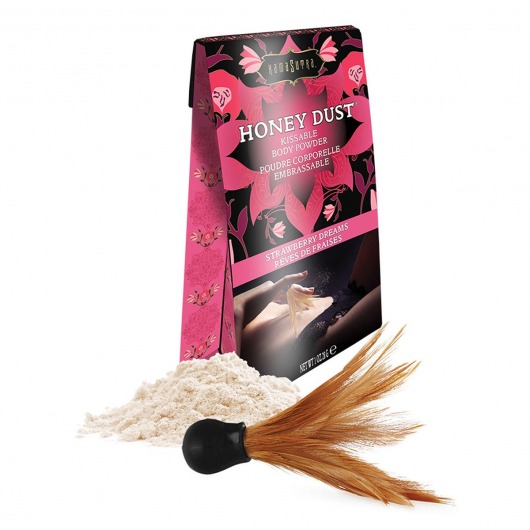Пудра для тела Honey Dust Body Powder с ароматом клубники - 28 гр. - Kama Sutra - купить с доставкой во Владимире