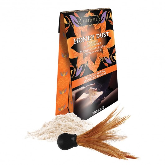 Пудра для тела Honey Dust Body Powder с ароматом манго - 28 гр. - Kama Sutra - купить с доставкой во Владимире