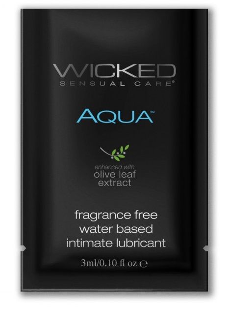 Легкий лубрикант на водной основе с алое Wicked Aqua - 3 мл. - Wicked - купить с доставкой во Владимире