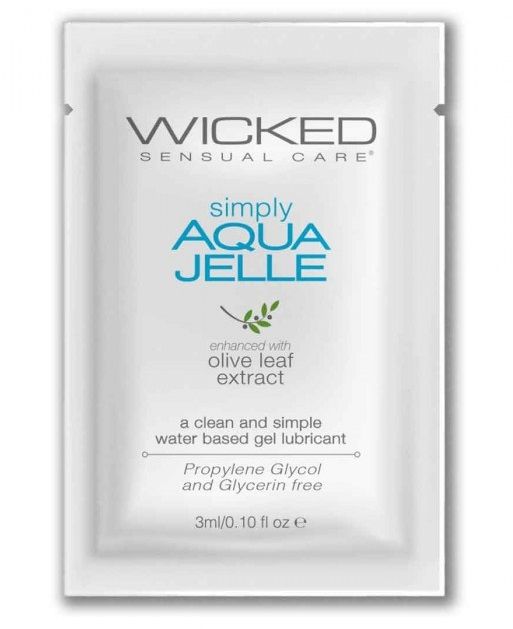 Гель-лубрикант Simply Aqua Jelle - 3 мл. - Wicked - купить с доставкой во Владимире